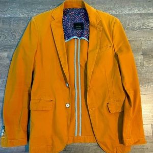 Mens Zara blazer. size L. Orange/Brown.